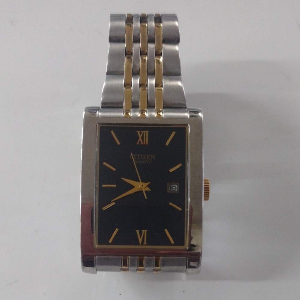 Citizen Black Dial Silver and Gold Watch